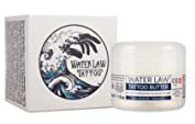 Burro Tattoo Water Law 30 ml, Crema Post Tatuaggio con Burro di Karité Puro, Olio di Mandorle Dolci, Vitamina E, Cera d'Api e Burro di Cacao, Crema per Tatuaggi, Ideale per Pelle Secca, Vegan