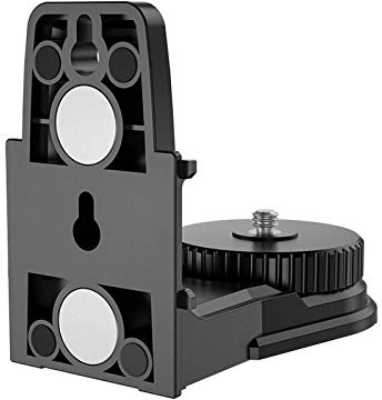 POHOVE Nivel Soporte, Imán Forma De L Magnético Soporte Nivelacion 5/8inch 1/4inch Láser R Nivel Adaptador 360 Grados Fine-Tuning Rotación Soporte de Pared Soporte para Todo Tipo De Nivel