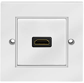 BIGtec HDMI Dose Wanddose 1fach Anschluss Unterputz Montage Anschlussdose Einbaudose 1X A Buchse - 1X A Buchse HDMI High Speed with Ethernet 3D Full HD HDTV 8K 4K 2160p