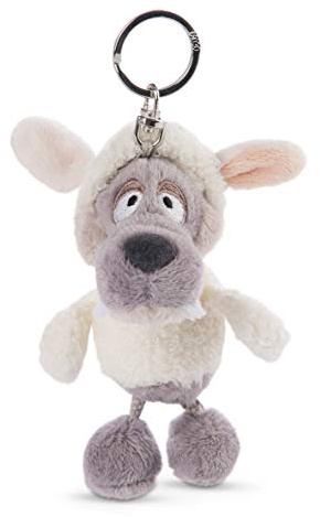 NICI Portachiavi Lupo Ulvy 10 cm con soffice Felpa con Cappuccio - Ciondolo a Forma di Animale coccoloso per Chiavi, cordini e Zaini - Lupacchiotto di Peluche per Ragazze e Ragazzi