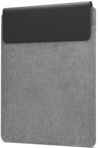 Lenovo Slim Laptop-fodral 16 tum laptop/surfplatta – kompatibel med MacBook Air/Pro – miljövänligt lätt fodral med tillbehörsficka och magnetisk stängning – grå