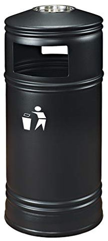 Poubelle Cuisine Poubelle avec cylindre intérieur en plastique Poubelle d'extérieur bac de recyclage ronde Boîte à ordures ménagères Organisateur Conteneurs Patios Parc Corbeille à Papier ( Color : Sv