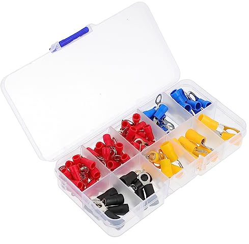 Mobestech Practical Wire Connector 102pcs Insulated Terminal Kit Plastic Insulated Wire Connectors for Automotive and Marine Projects and Precision Production