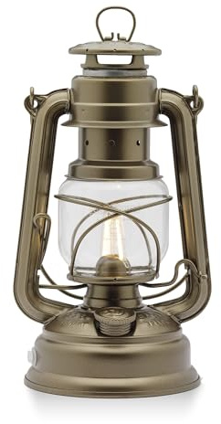 Feuerhand LED Laterne Baby Special 276 Bronze - Stufenlos Dimmbar | Warmweiße Tischleuchte für Outdoor & Indoor, Made in Germany, 150 Lumen, Flexibler Akku- oder Batteriebetrieb