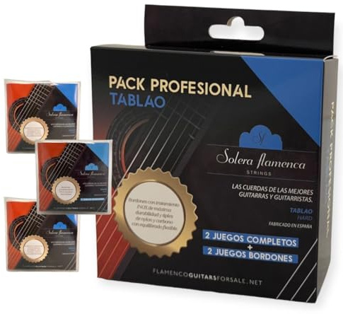SOLERA FLAMENCA STRINGS Gitarrensaiten, professionelles Set ''Tablao'' (2 komplette Sets + 2 Bordsteinsätze)