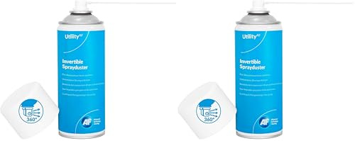 AF Utility Invertible Sprayduster/Air Duster Compressed Gas Can - HFC Free - Flammable - Removal of Dust and Debris - 1 x 200ml Pack, HFC200UT (Pack of 2)