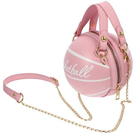 Holibanna 1Stk Basketball-Kettentasche rosa Fußball Handtasche in Basketballform Schultertasche Geldbörsen Geschenke Entwässerungskorb weibliche Freizeittasche Umhängetasche