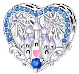 BIZK Dijes de plata de ley 925 para pulseras y collares para cumpleaños, San Valentín, joyería de moda para mujer, amiga y madre, Plata de ley, Circonita cúbica
