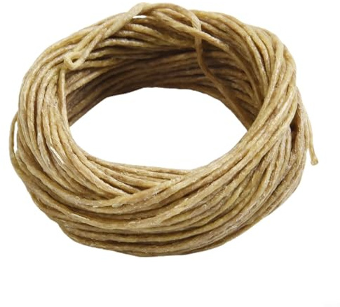 Aprilsunnyzone Bobina de rollo de mechas de cáñamo, para hacer velas, mechas de cera de abejas, velas de cáñamo, mechas de cáñamo orgánico natural, sin algodón/sin revestimiento de plomo (marrón