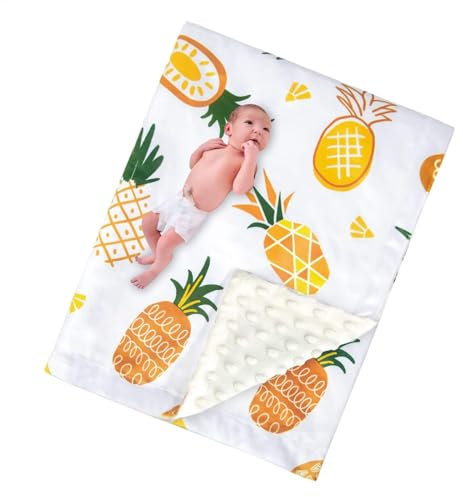 Kinderdecke, Kinderwagendecke – Kinderbettdecke, Plüschdecke, Bettwäsche, Babybett, Kinderwagen, doppellagig, Überwurf, 100 x 75 cm