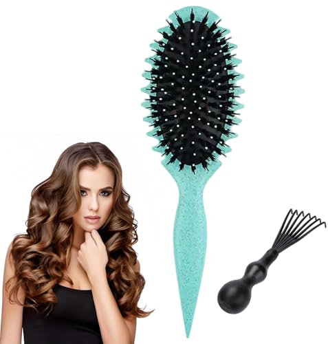 Jatimdotin Spazzola Bounce Curl Brush per capelli ricci multifunzionale, spazzola progettata per ridurre la trazione e la separazione dei ricci