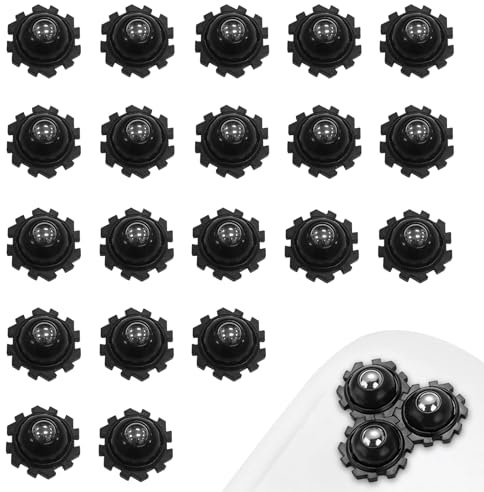 20 Pieza Ruedas Muebles Pequeñas, Empalmado Ruedas para Muebles Autoadhesivas, Mini Ruedas Giratorias 360°, Ruedas de Bolas para Mover Muebles, Organizador, Cafetera