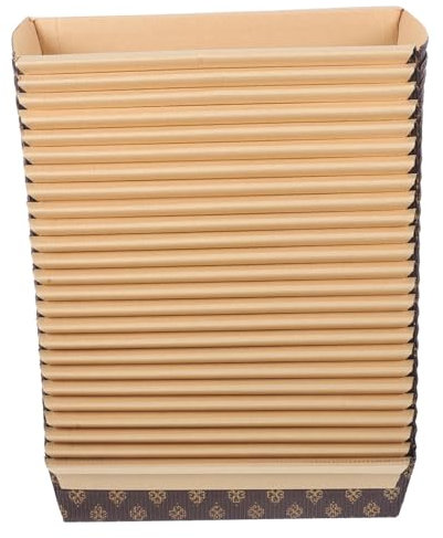 BESTOYARD 25 Uds Moldes Para Pan De Papel, Molde Para Hornear Loft, Moldes Rectangulares De Papel Para Hornear Pan