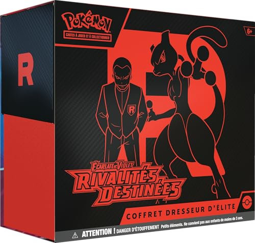 Pokémon TCG: Scarlet & Purple Elite Trainer Set TCG's Destined Rivalries (1 Fully Illustrated Promo Card, 9 Booster Packs & Premium Game Accessories)