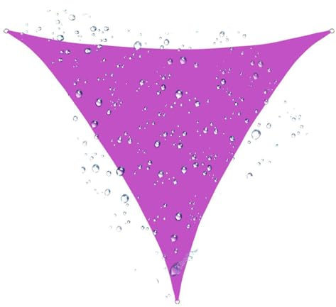 Outdoor Waterproof Sun Shade Sail 7x7x7 ft, Sail Canopy Triangle Heavy Duty, Sun Shades UV Block Awning for Garden, Backyard, Shade Sails Purple, 13x13x13 ft