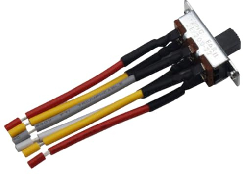E-209-22 Interruttore a Levetta a 6 Pin con Cavo Sostituisce SL13B per Ventilatore da Soffitto, 3A 250V CA / 6A 125V CA, Interruttore a Scorrimento Bipolare Interruttore di Trasferimento (1 pz)