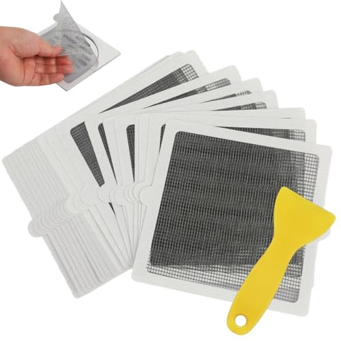 Marsred 40 Stück 15cm x15cm Floor Drain Sticker, Haarsieb Dusche，Einweg Duschabfluss Abflusssieb, Selbstklebender Haarfänger Abfluss,Harstopper für Badewanne, Küche, Waschbecken
