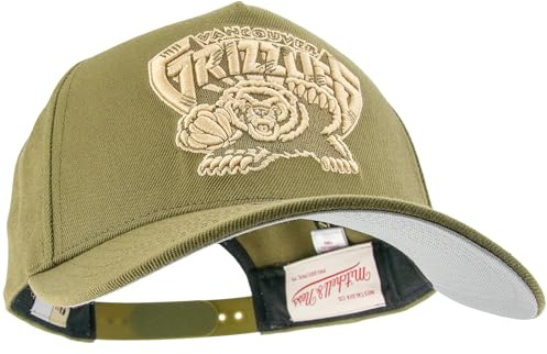 Mitchell & Ness NBA Fashion Basic Pro Snapback Gorra, Oliva, Blanco, ajustable, Hombres, Mujeres, Niños, Unisex, Primavera, Verano, Otoño, Invierno, Talla única