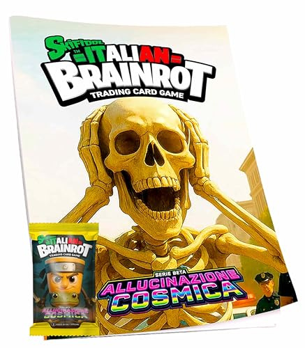 Skifidol Italian Brainrot Beta Series Cosmic Allution Collectible Album with 1 Bag with 7 Trading Cards