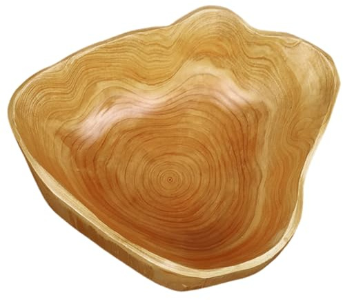 Hperu Bols en bois pour la nourriture, bols en bois sculptés en forme de racine irrégulière de 5, 9 à 7, 5 pouces, bol à fruits en amusant pour centre table cuisine domicile, fête bureau