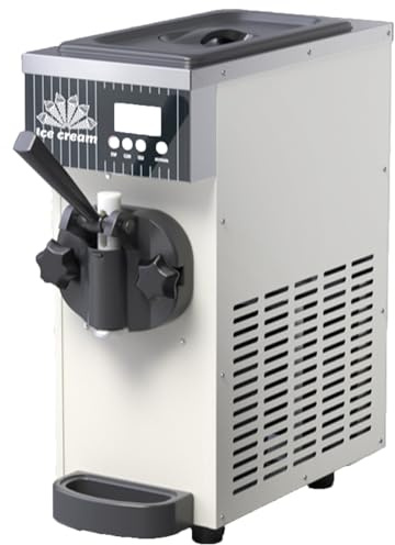 Ice Cream Machine, Commercial Soft Serve Ice Cream Machine, 4-5 Kg/H Yield, Lcd Panel, Auto Clean Pre-Cooling, for Restaurants & Dessert Shops White
