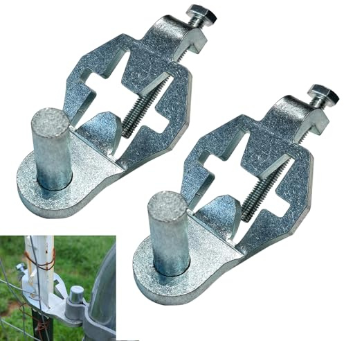 VICOVITER Heavy Duty T-Post Gate Hinge – Galvanized Steel Fence Hinge Pins for Chain Link Fence, Farm, Garden & Backyard Gates