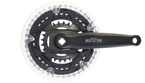 cyclingcolors Mountainbike-Kurbelgarnitur, Dreifach-Kettenblatt, 42-34 Zähne, 24 Zähne, Stahl, 170 mm, schwarz