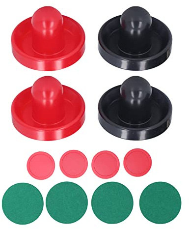 Cryfokt Bord Air Hockey Tillbehör Set Hög Slagkraft Plast Pushers Pads Puckar för Alla Standardbord, Bekväm Spelupplevelse för Bordsentusiaster