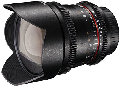 Walimex Pro 10mm 1:3,1 VCSC-Weitwinkelobjektiv für Sony E-Mount Objektivbajonett schwarz (manueller Fokus, für APS-C Sensor gerechnet, stufenlose Blendeneinstellung, Zahnkranz, mit Gegenlichtblende)