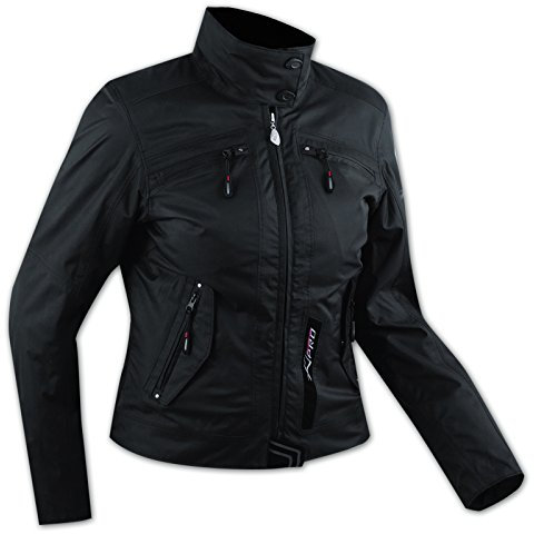 Blouson Textile Nylon Impermeable Chaud Etanche Protections CE Femme Noir XL