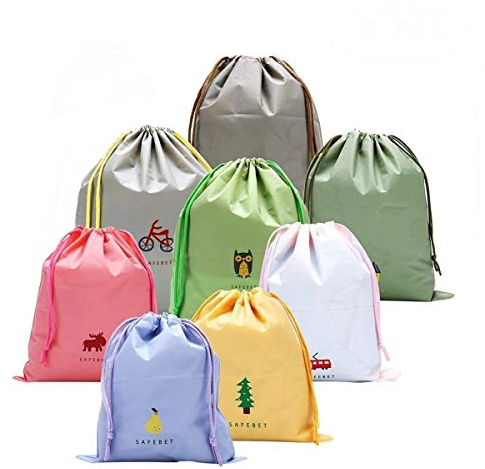 Creativee Lot de sacs de rangement étanche avec cordon de serrage, pour la gym, le sport, la natation, pour transporter le nécessaire de voyage, vêtements, lessive, trousse de toilette