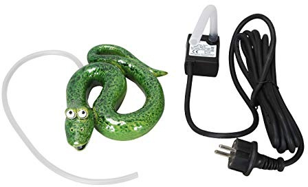 Powershop11 Wasserspeier Schlange 19 cm, mit Outdoorpumpe