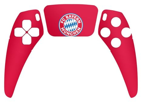 DeinDesign Skin kompatibel mit Sony PlayStation 5 Controller PS5 Folie Sticker FC Bayern München FCB Logo