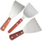 Cabilock 3pcs Stainless Steel Pancake Spatula Set Steak Spatulas Burger Turner Steak Turner Griddle Scraper Metal Cooking Spatulas Tools