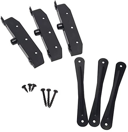Louvers Hardware Set for Blinds and Shutters, Complete Kit for 11 Boards, Stainless Steel E-Coated Black - DHLH-02