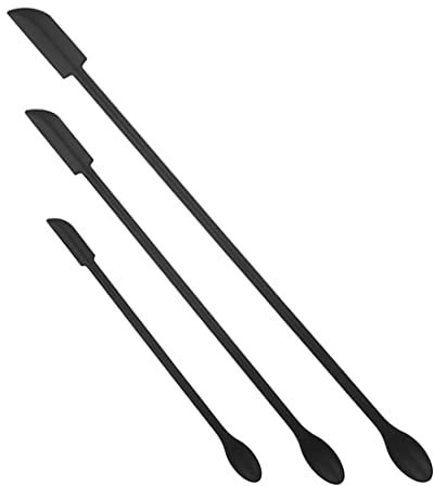 Tomedeks Silikon-Teigschaber, 3 Stück, kleine Hitze, Teigschaber aus Silikon, für Küche, Teig, Gebäck, Teig, Silikon (schwarz)