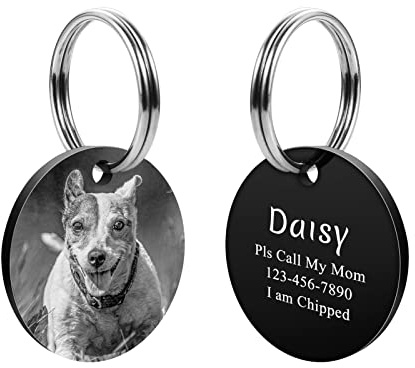 Hundemarke mit Gravur, Hundemarke Personalisiert Dog Tag, Personalisiert mit Name, Symbol, Anhänger adressanhänger hund Telefonnummer Marke für Hunde Katzen & Welpen