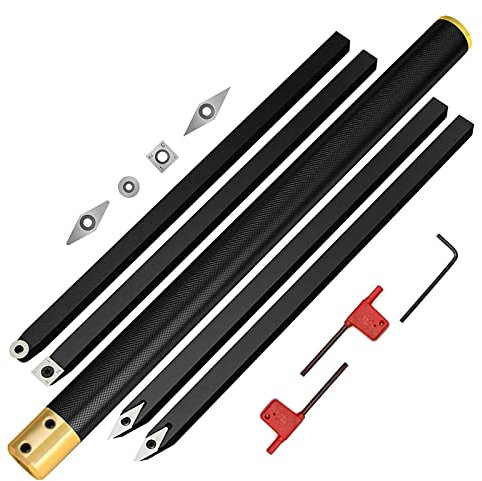 fikujap Drechseleisen HSS Set Mit Wendeplatten,Drechselmesser DrechselzubehöR Schleifvorrichtung Drechseleisen DrehmeißEl Mit Wendeplatten Drechselwerkzeug MeißEl-Ersatzklinge Stechbeitel FüR Holz