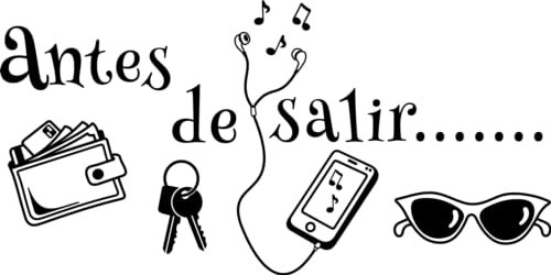 SoulArt® Vinilos de pared decorativo con frase Antes de salir... Pegatinas decorativas entrada. Vinilo decorativo pared pasillo, vinilo de corte (15x29cm)