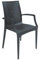 METRO Professional Silla de Jardín con Reposabrazos Valles, Polipropileno, Apilable, para Exterior, Antracita