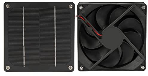 Ventilatore solare 6 in, ventilatore solare 5 W, 6 V, ventilatore solare, silicio monocristallino, efficace conversione della luce solare in elettricità, per camper, yacht, serra, casa per animali