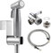 Handheld Bidet Toilet Set with Faucet Spray, 2m Shower Hose and Hooks, Perfect for Washing Hair or Wash Basin (Silver)