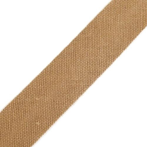 cyclingcolors 1x Schrägband aus 100% Baumwolle Breite 14 mm Länge 25 m Hochwertiges Einfassband Baumwollband Schrägband Ideal zum DIY, Hellbraun