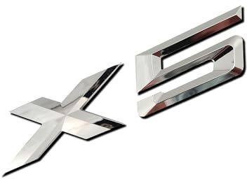 MCK Auto - X5 emblema plateado brillante para maletero trasero para E53 E70 F15 G05