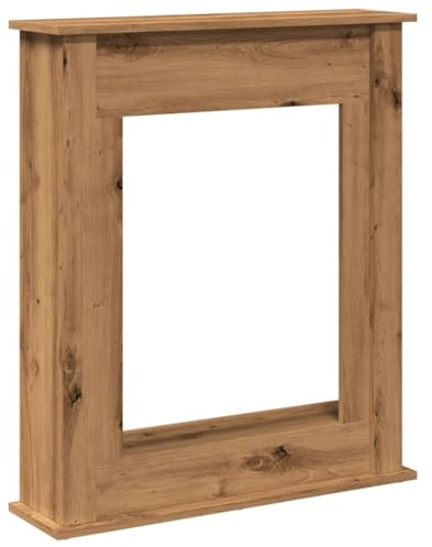 SKM Kaminumrandung Artisan-Eiche 75x20x87,5 cm Holzwerkstoff,Heim & Garten,Zubehör für Kamine & Holzöfen,Eiche handwerklich,12.85 kg,854588