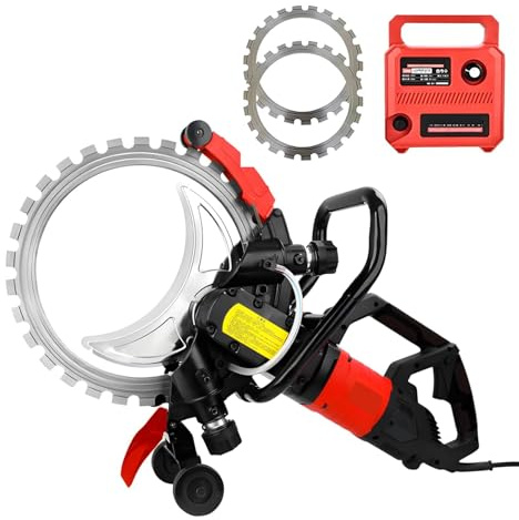 JIMINHUIXIN Tagliatrice calcestruzzo con Sega ad Anello 9500W | Troncatrice per Ferro | Tagliatrice per Muri Portatile | profondità di Taglio 29 cm | per Tagliare calcestruzzo,Pietra,Mattoni