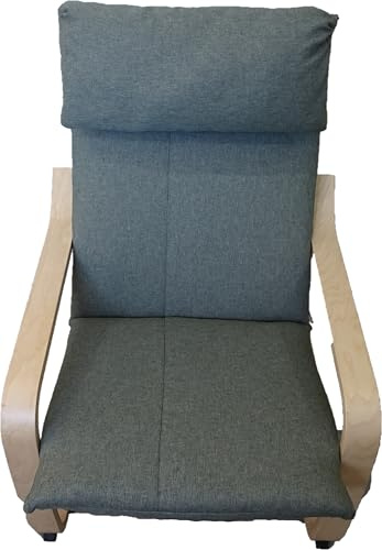 Jacek POÄNG PELLO Kissen/Polster für Schaukelstuhl mit hoher Rückenlehne Dicke 8 cm Größe 57 x 120 cm Material Hochwertiger Möbelstoff (Ocean)