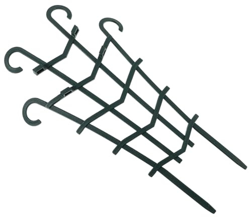 EPIGEIST Lot de 4 Treillis Végétaux en Fer pour Plantes Grimpantes Support de Jardin de Crochets Taille Compacte pour Balcon et Pots D’Intérieur Treillis de Support Robuste pour