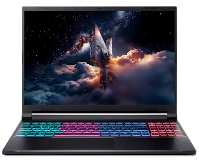 Acer Nitro V 16S I PC Portable Gaming 16 WQXGA 180Hz I NVIDIA GeForce RTX 5060 I AMD Ryzen 7 260 AI I 16Go RAM I 1To SSD I Windows 11 Home I Clavier FR AZERTY Rétroéclairé I Noir I ANV16S-41-R3Y9