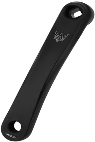 Fahrrad-Kurbelarm, 170 mm Single-Speed-Kurbelgarnitur, linke Beinkurbel aus Aluminiumlegierung mit quadratischem Loch for Mountainbikes, Rennräder(Black Diamond hole)